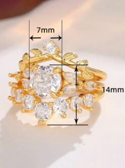 2pcs Rhinestone Decor Leaf Crown Shaped Matching Rings Set -Zolucky Sales Store 19fd0cb263a38ba7cc90a1603dcb1240