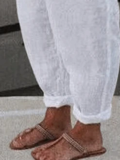 Plus Size Plain Casual Loose Cotton Pants -Zolucky Sales Store 1a3955c5f94b7020012306f2660378ea