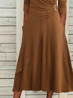 V Neck Cotton Loose Casual Dress -Zolucky Sales Store 1bba0d6b652ee3c38dee25db3adda1f9