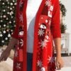 Christmas Casual Loose Knitted Kimono