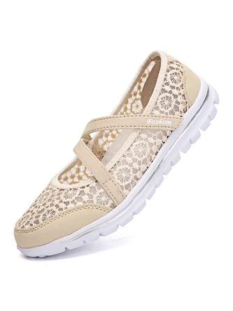 Breathable Hollow Out Lace Panched Casual Slip-on Sneakers 5 Breathable Hollow Out Lace Panched Casual Slip-on Sneakers - Image 5