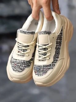 Women's Casual Color Block Paneled Shockproof Chunky Sneakers -Zolucky Sales Store 1ecdbfcd3d4bfd040a32ef04e8df8b7e