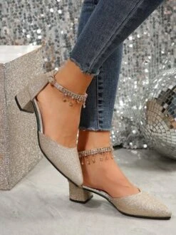 Elegant Rhinestone Decor Ankle Strap Glitter Block Heel Hollow Shoes 16 Elegant Rhinestone Decor Ankle Strap Glitter Block Heel Hollow Shoes -Zolucky Sales Store 1ee77de32050af8bb326ed2f69297a56