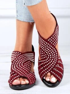 Black Rhinestone Hollow Peep Toe Chunky Heel Dress Sandals -Zolucky Sales Store 1ffff88bc1aab0de8173e1c425b1183f