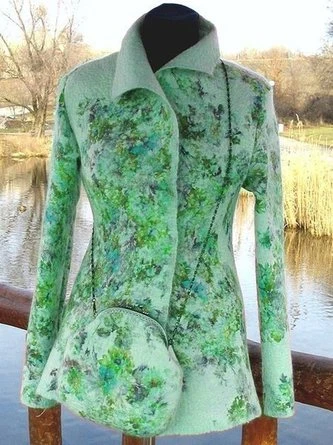 Multicolor Turtleneck Long Sleeve Knit Coat 3 Multicolor Turtleneck Long Sleeve Knit Coat - Image 3