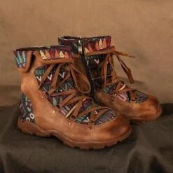 Faux Suede Ethnic Autumn Casual Western Boots -Zolucky Sales Store 20120497960 1135060346 1698114469383