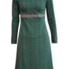 Green Cotton-Blend Casual Knitting Dress