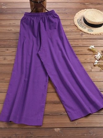 Wide-leg Cotton Trousers 6 Wide-leg Cotton Trousers - Image 6
