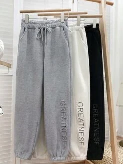 Plain Loose Casual Pants