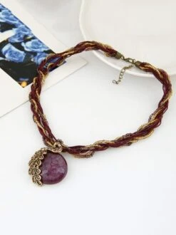 Peacock Rhinestone Beads Pendant Necklaces -Zolucky Sales Store 218e316478b705f507981f9ef66744fc