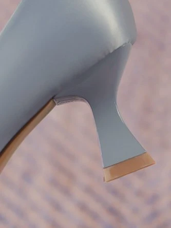 Square Rhinestone Decor Satin Square Toe Spool Heel Pumps 16 Square Rhinestone Decor Satin Square Toe Spool Heel Pumps - Image 16