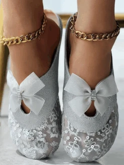 Mesh Plain Slide Sandals