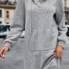 Hoodie Loose Casual Plaid Dress