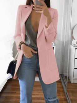 Long Sleeve Shawl Collar Shift Blazer 22 Long Sleeve Shawl Collar Shift Blazer -Zolucky Sales Store 22ca485a6a9693fd9f0660b404b22923