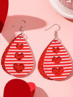 Heart Shaped Leather Earrings -Zolucky Sales Store 242a1fbd375165fcf3af912d632c20c3