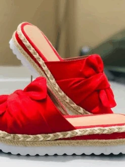 Women Casual Daily Comfy Bowknot Slip On Sandals -Zolucky Sales Store 242c0e8ecb7fc7abe7f1be0603a3d029