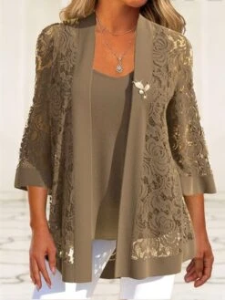 Casual Plain Lace Loose Two-Piece Set 16 Casual Plain Lace Loose Two-Piece Set -Zolucky Sales Store 242c9a2e5beaa129e40eea6405ab6e58