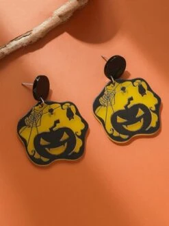 Halloween Spider Web Butterfly Dangle Earrings -Zolucky Sales Store 247698d965ecb93092ca961ee77f9afc