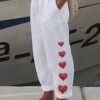 Heart/Cordate Casual Loose Casual Pants