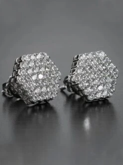 European And American Ladies' Popular Hexagonal Earrings