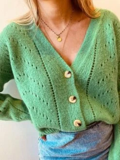 Cotton-Blend Long Sleeve Casual Sweater Coat