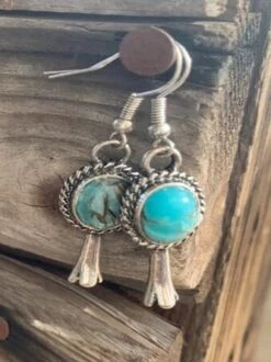 Vintage Turquoise Short Earrings Distressed Ethnic Style -Zolucky Sales Store 255e980208b0069d97e64a17b0c11c19