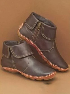 Women Casual Plain All Season Zipper PU Best Sell Pu Rubber Classic Boots Boots -Zolucky Sales Store 25ee1e139a0237e1627cf05da0d97ff4