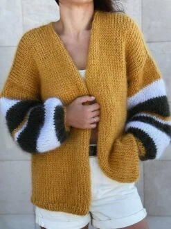 Casual Long Sleeve Sweater Coat
