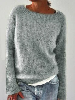 Solid Knitted Sweater Pullovers Jumpers -Zolucky Sales Store 26cd33535fead0f2eea743231ec9f0db