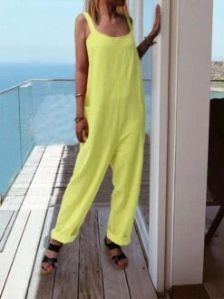 Zolucky Casual Sleeveless Plus Size Jumpsuits With Pockets -Zolucky Sales Store 26e65238c260a220293887bce1f1162c15921121592172759