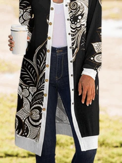 Paisley Hoodie Long Sleeve Buttoned Casual Coat -Zolucky Sales Store 275fd2f0119aba29b4eb703cddfaeef6