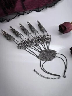 Halloween Gothic Style Tapered Tassel Nail Bracelet -Zolucky Sales Store 27cd7fdc4b5f8ee7affdccd298a98ffb