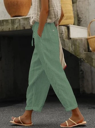Striped Loose Casual Pants 5 Striped Loose Casual Pants - Image 5