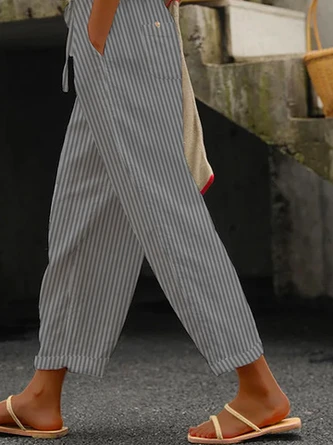 Striped Loose Casual Pants 3 Striped Loose Casual Pants - Image 3