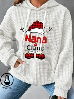 Plus Size Jacquard Casual Hoodie