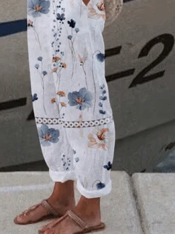 Floral Printed Casual Lace Pants -Zolucky Sales Store 2965995e011bdc3fab2b85c5c1ef9fd8