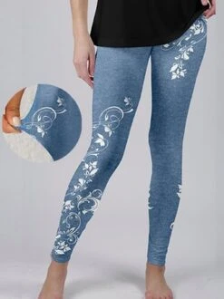 Tight Floral Casual Leggings -Zolucky Sales Store 29a449708ac1165f7eb9cd4bb5a226fd