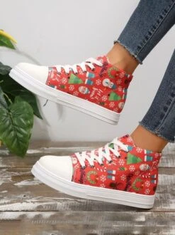 Christmas Tree Cartoon Printed Casual High-top Canvas Shoes -Zolucky Sales Store 29eb9fa943d94b05aafe121b7227e81e 1696645902612