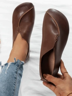 All Season Plain Pu Shallow Shoes