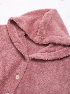 Zolucky Cozy Fleece Hooded Sherpa Coat Symmetrical Button Teddy Bear Coat -Zolucky Sales Store 2a5314c050be57705f2cf1d0c01d3283