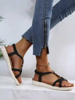 Pearl Beaded Thin Strap Cross Bohemian Casual Sandals 33 Pearl Beaded Thin Strap Cross Bohemian Casual Sandals -Zolucky Sales Store 2a597133bedb7d2626172bbbbf7714a4
