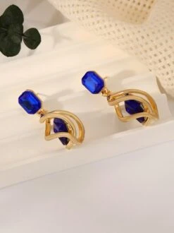 Party Crystal Twisted Hollow Dangle Earrings -Zolucky Sales Store 2c05ac9cccc766a41437c01d4a319813