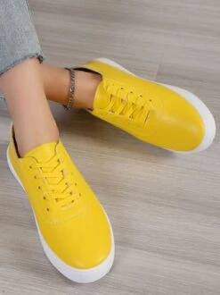 Solid Leather Lace-up Flats Sneakers 26 Solid Leather Lace-up Flats Sneakers -Zolucky Sales Store 2d7e7e11c0514663b41413d16c89a0d0 1687250077250