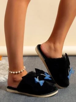 Casual Butterfly Bowknot Fleece Toe-covered Slippers 21 Casual Butterfly Bowknot Fleece Toe-covered Slippers -Zolucky Sales Store 2ed65640cd01f75310f6835dfce17f31