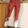 Snowflake Gradient Christmas Regular Fit Leggings Yoga Leggings