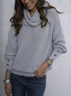 Zolucky Casual Cotton-Blend Vintage Turtleneck Long Sleeve Sweater -Zolucky Sales Store 2f52d4b648d463358978b49e70f902a7156291596803500