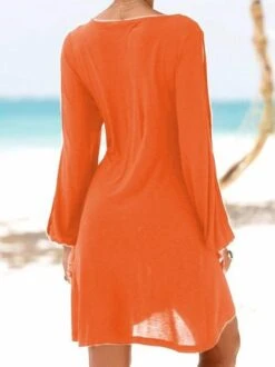 Women Cold Shoulder Long Sleeve Round Neck Causal Holiday Mini Dress -Zolucky Sales Store 3 jpg 1548150934960