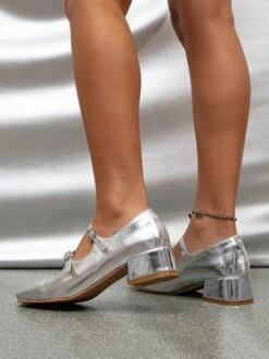 Women Minimalist Square Toe Low Heel Mary Jane Shoes -Zolucky Sales Store 301e11224f184aa2773ab4bb4537f401