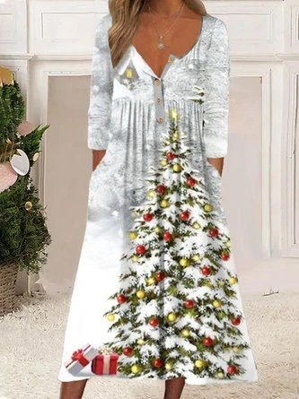 Casual Christmas Loose Dress Xmas Dress 1 Casual Christmas Loose Dress Xmas Dress