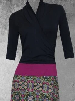 Cotton-Blend Casual Printed Knitting Dress -Zolucky Sales Store 307737377e5415c96b55724dd7722f7d